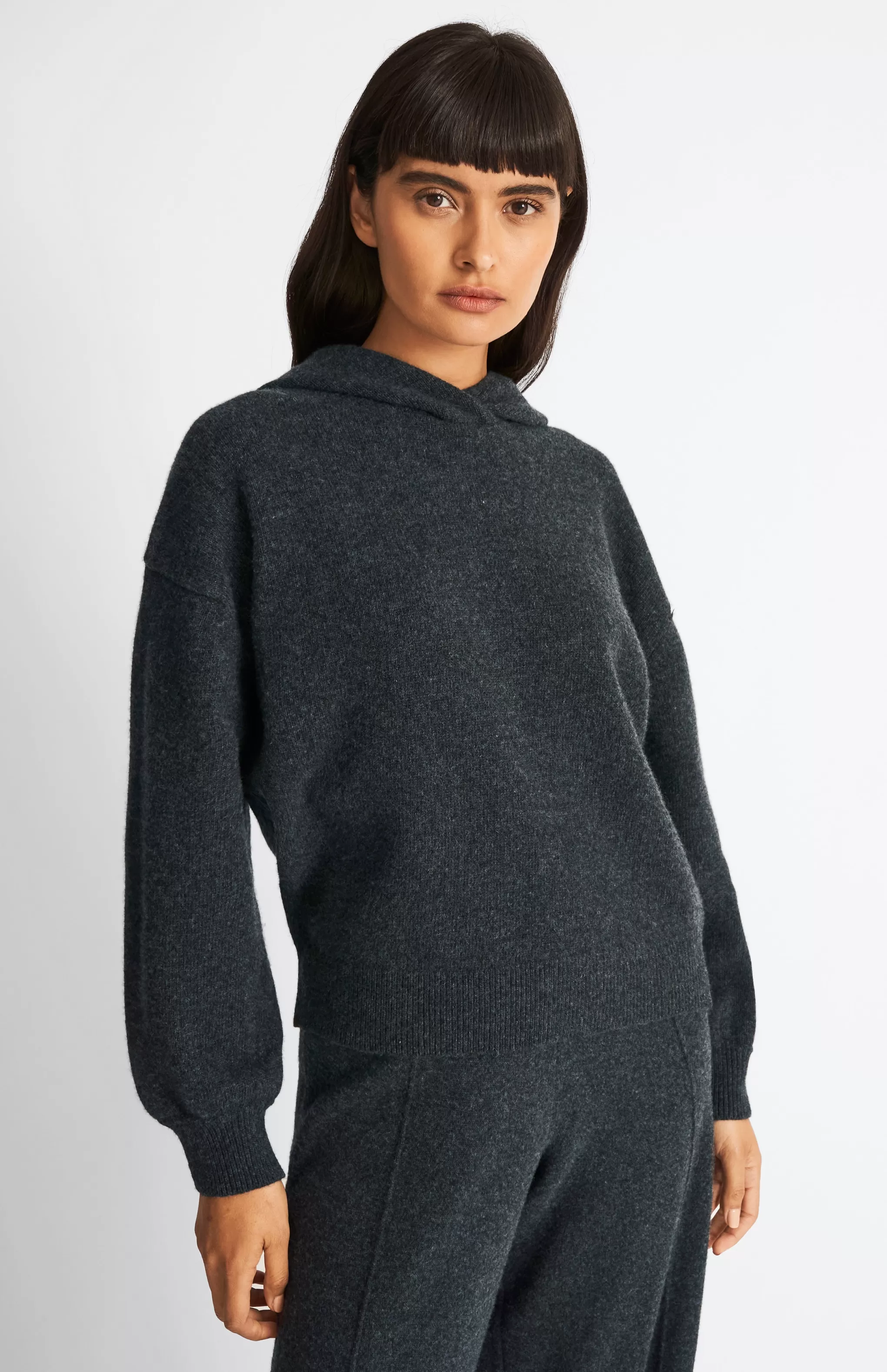 Store Cashmere Blend Hoodie In Charcoal Men/Women Gifts For Women