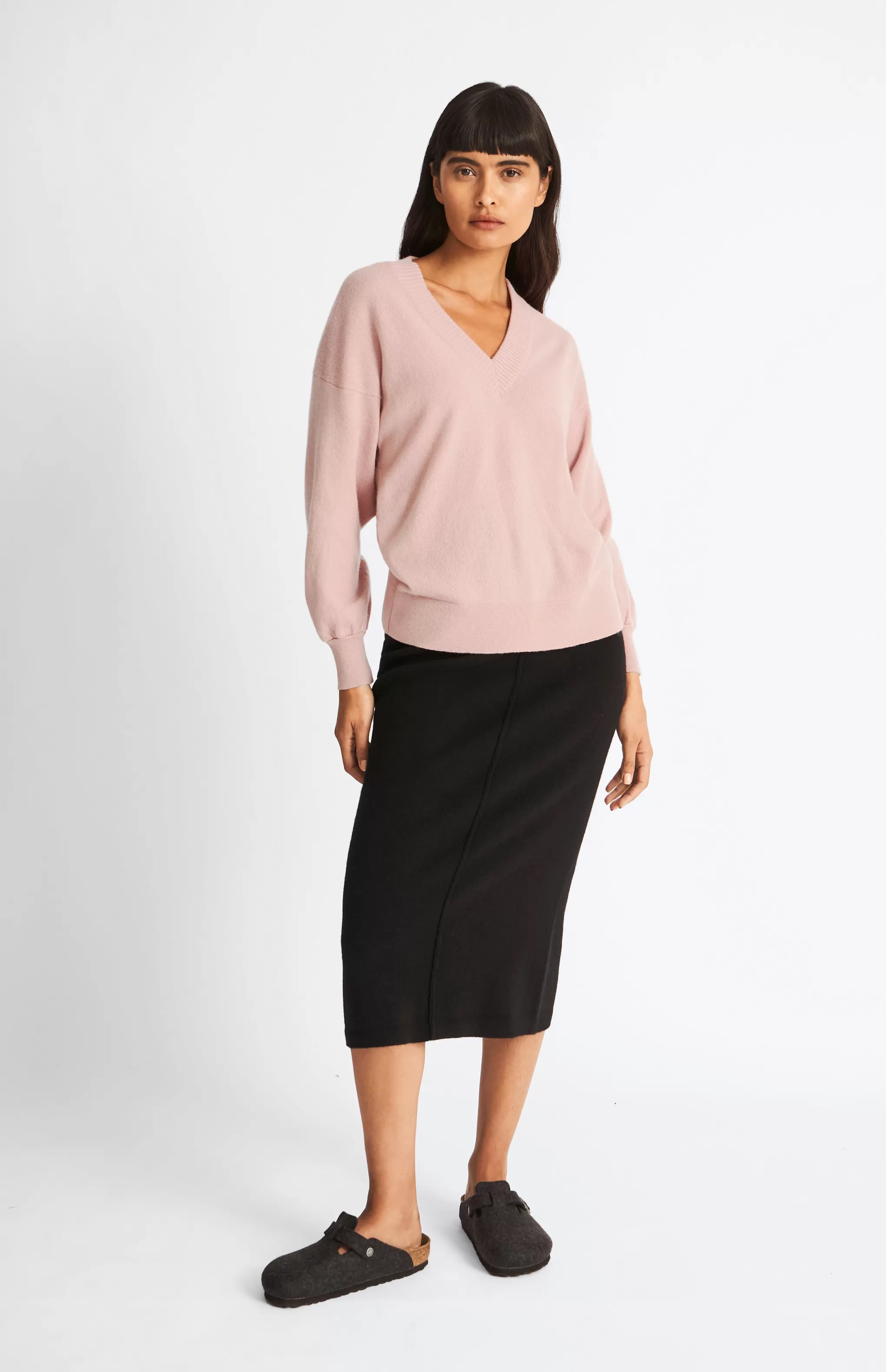 Sale Cashmere Blend Pencil Skirt In Black Men/Women Medium Weight Knits