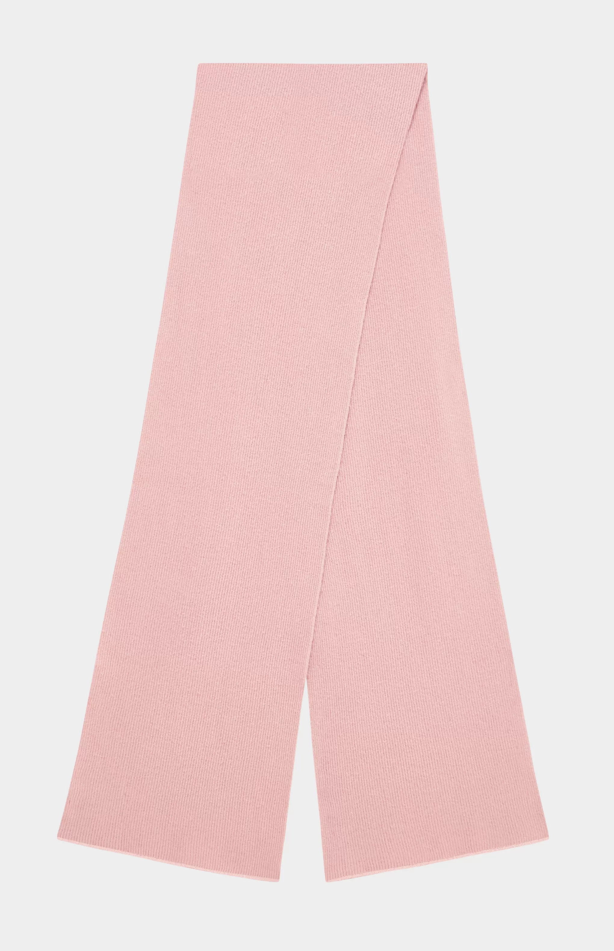 Clearance Cashmere Blend Scarf With Allover Fine Rib In Dusty Pink Men Scarves