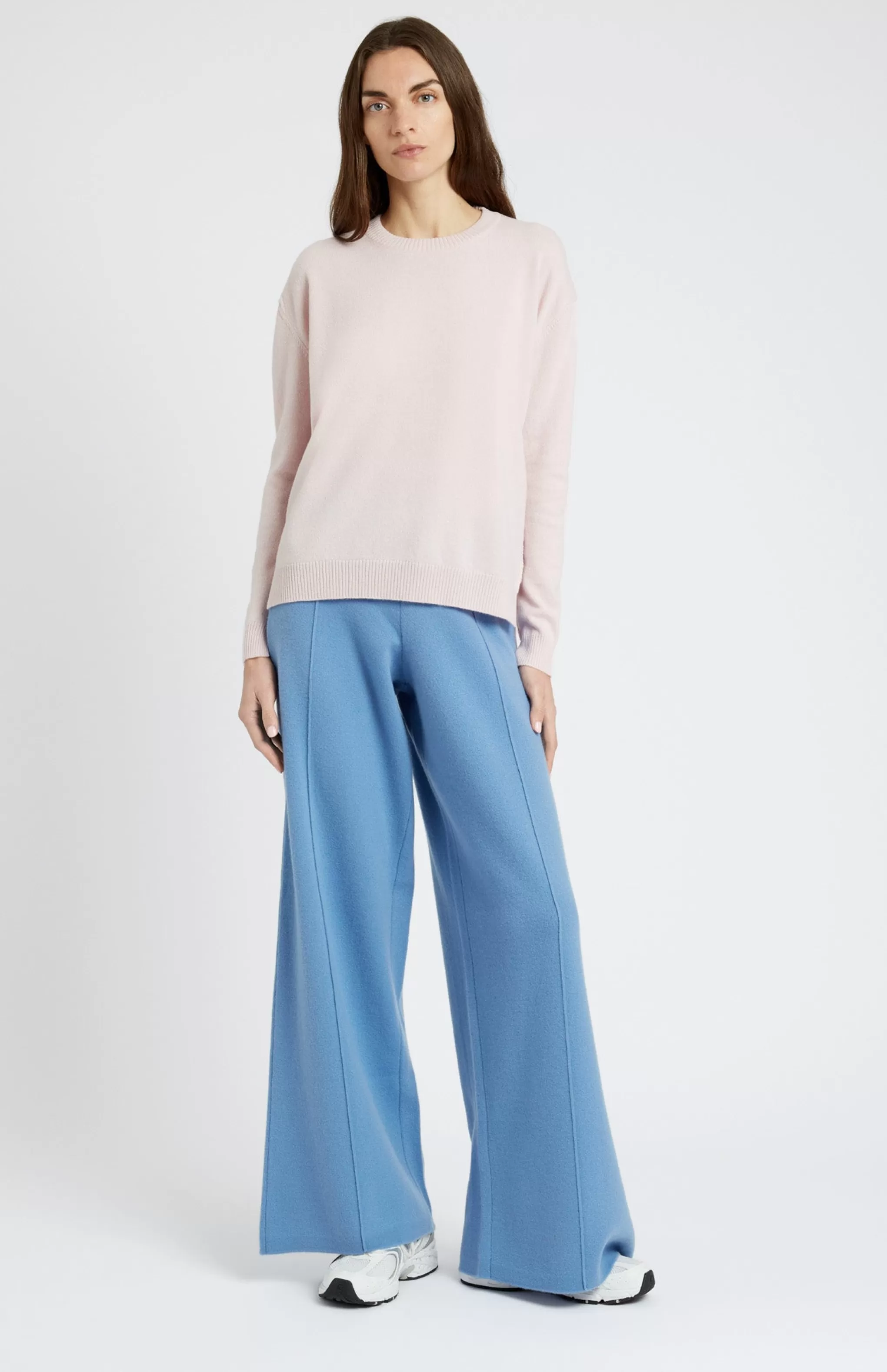 Flash Sale Cashmere Blend Trousers In Cornflower Men/Women Lambswool