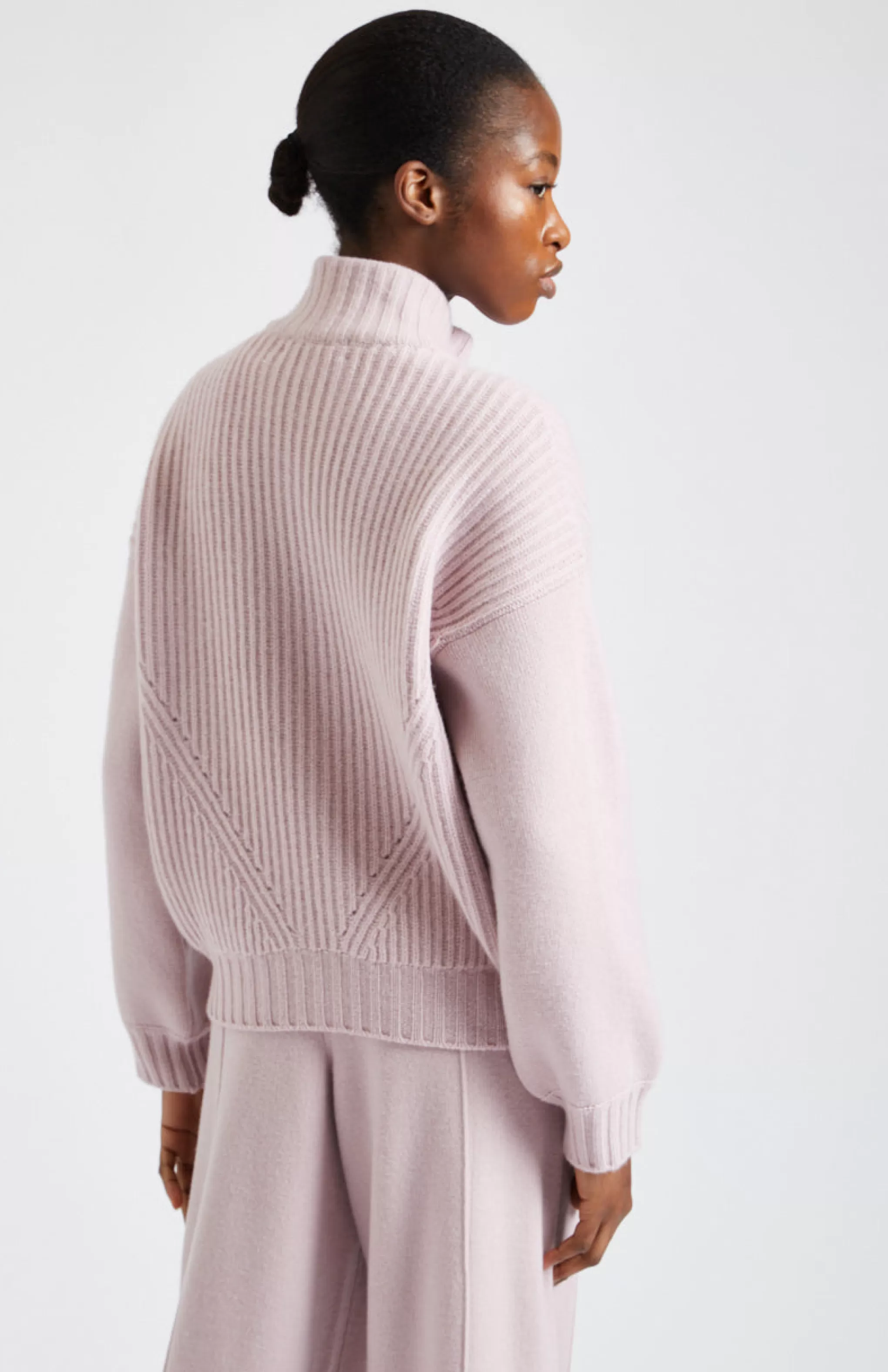 Best Cashmere Blend Zip Thru Jacket In Powder Pink Men/Women Jackets