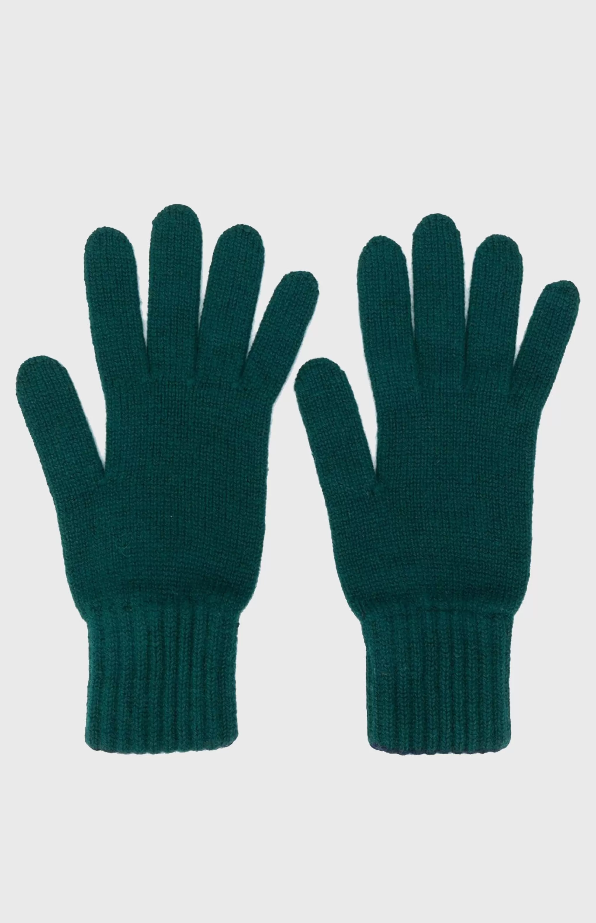 Cheap Cashmere Contrast Cuff In Evergreen Men Gloves