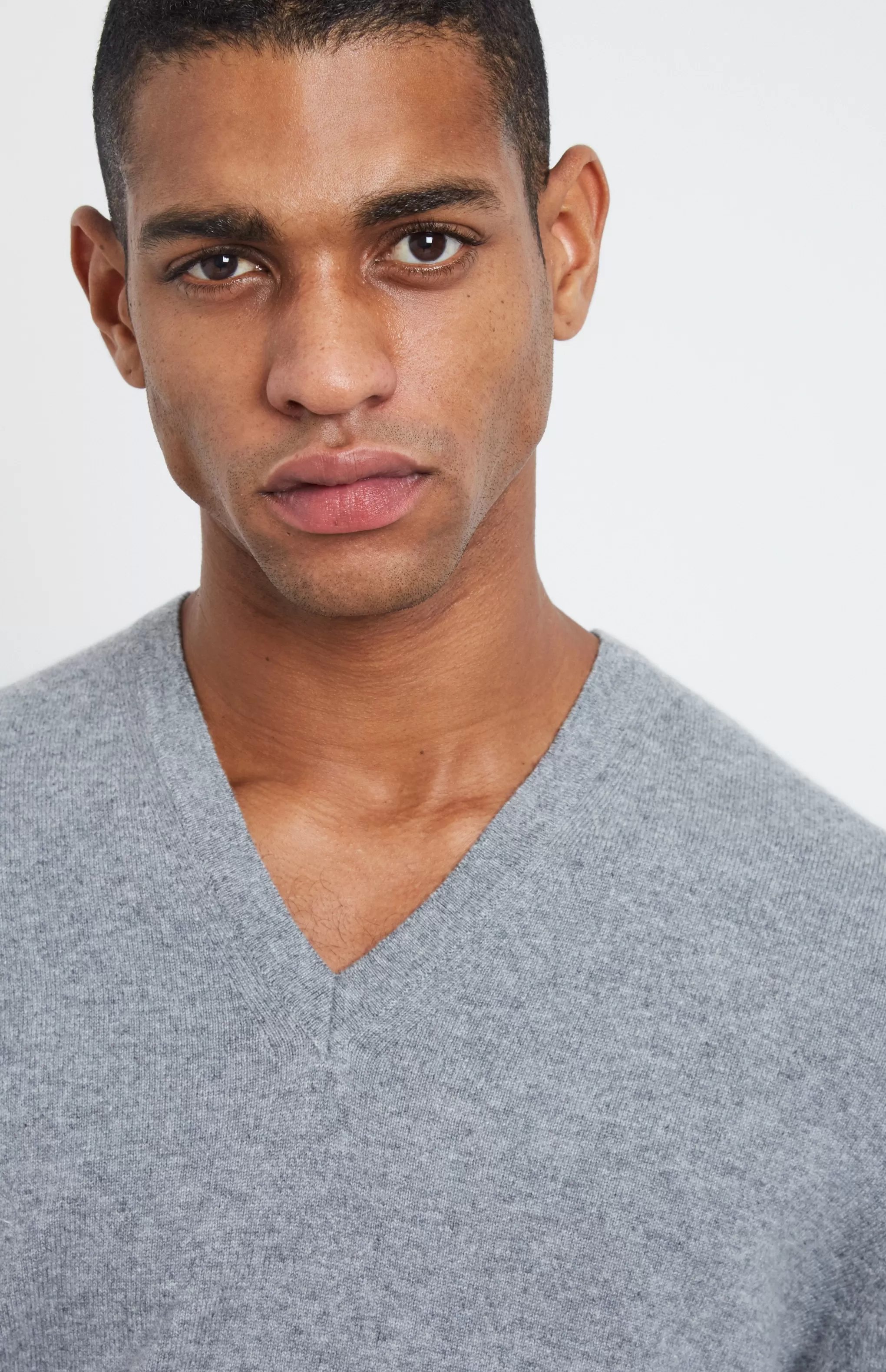 Best Sale Cashmere Jumper In Grey Men Jumpers