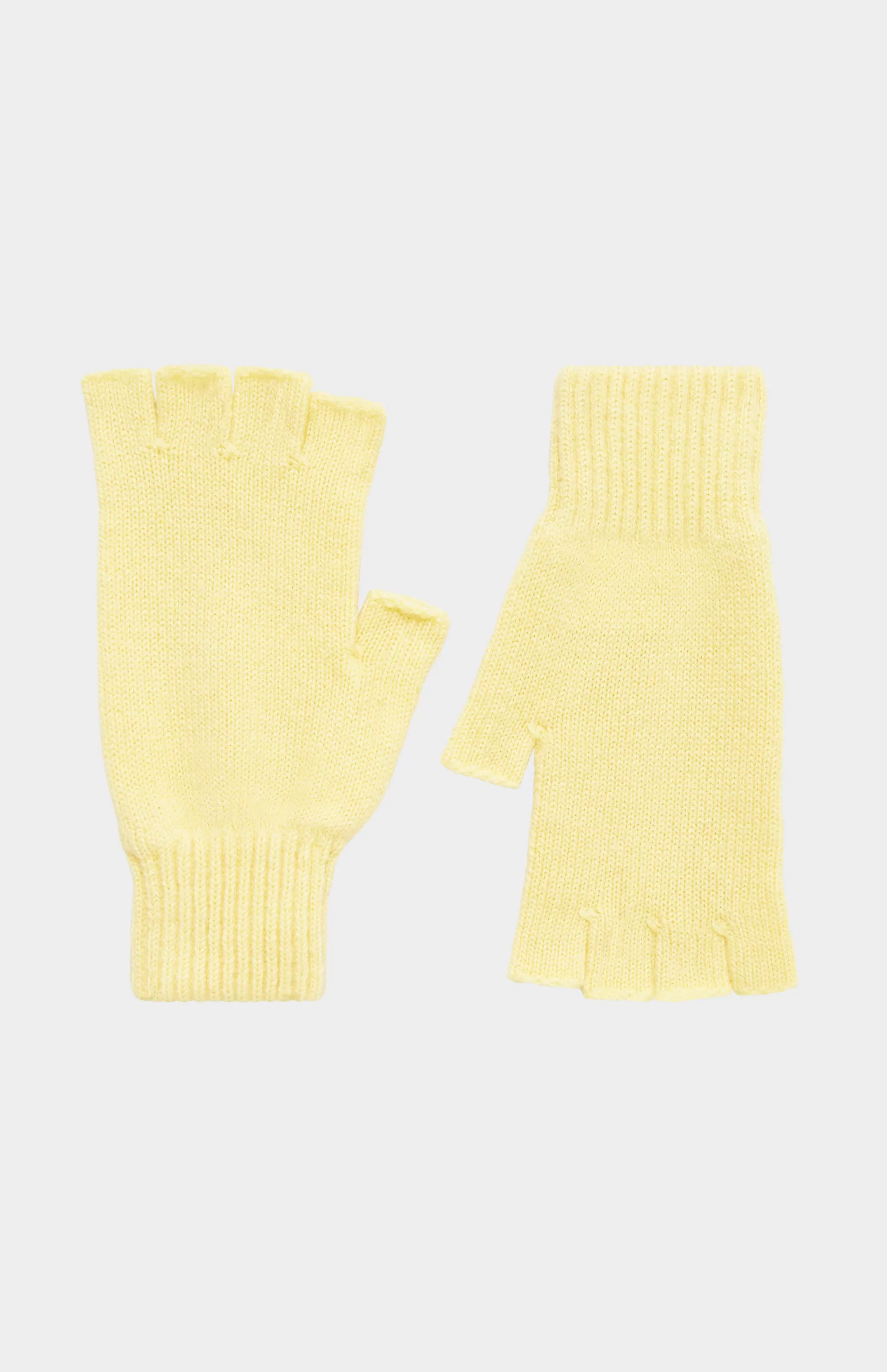Online Cosy Cashmere Fingerless Glove In Yellow Men/Women Cashmere