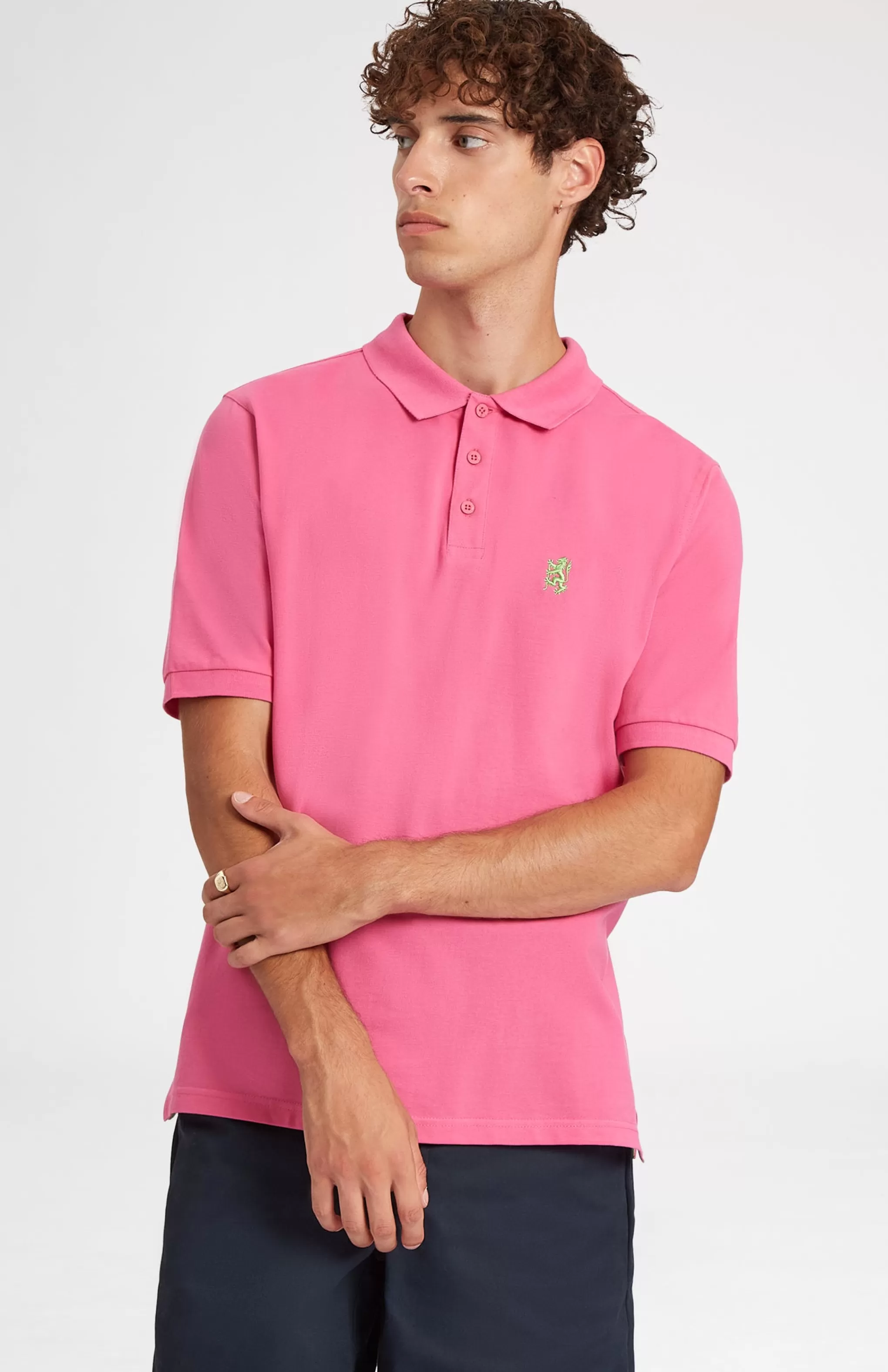 Best Cotton Heritage Golf Polo Shirt In Heather Pink Men Pringle Heritage Unisex Collections