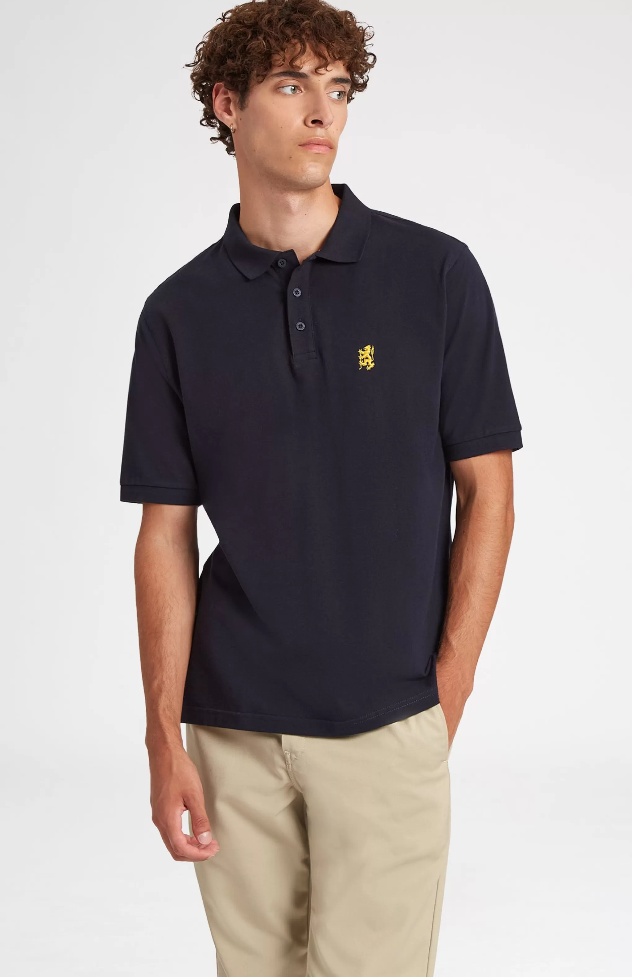 Cheap Cotton Heritage Golf Polo Shirt In Navy Men Cotton