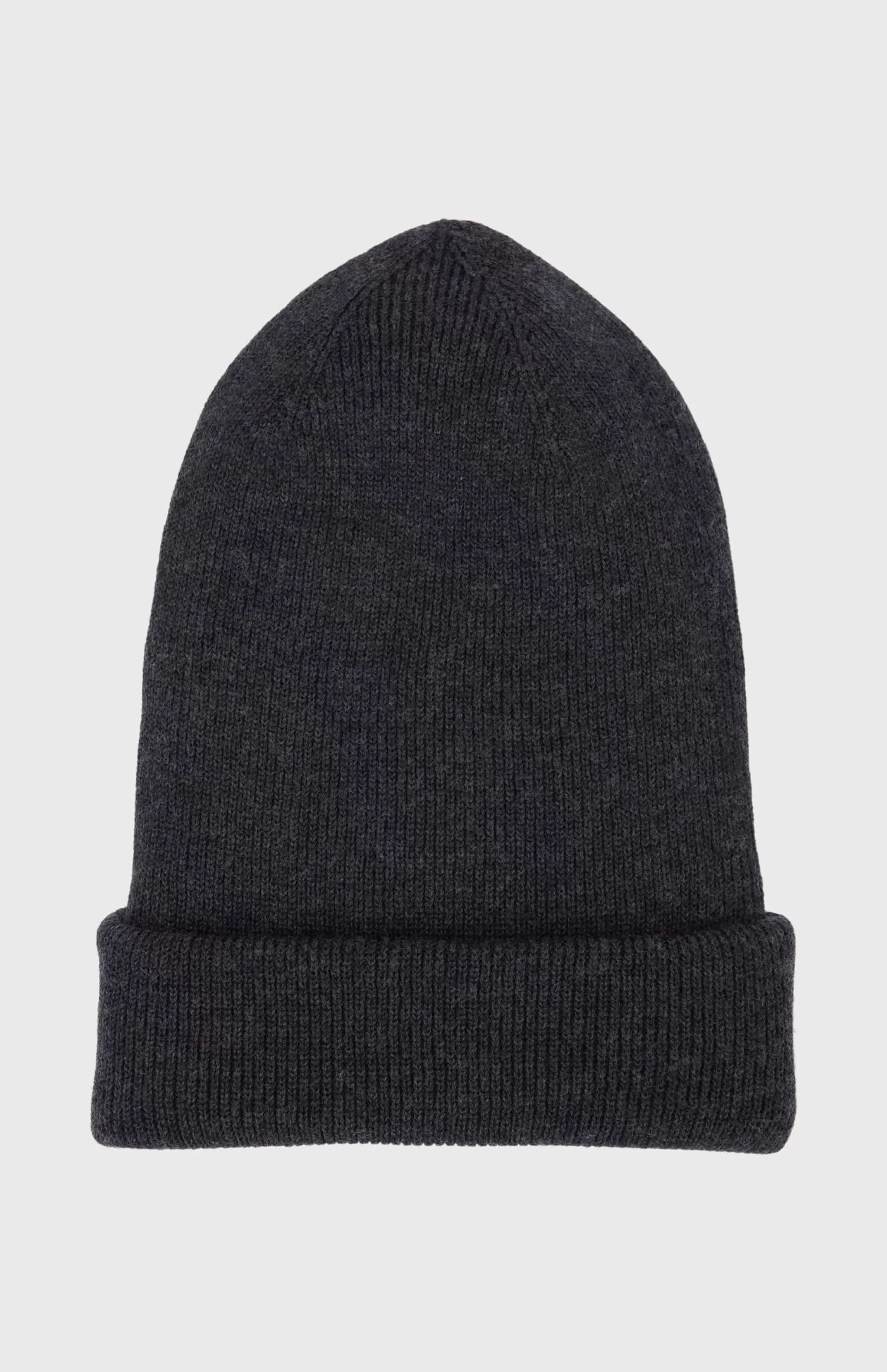 Best Double Layer Ribbed Merino Beanie In Dark Grey Men/Women Conscious Collection