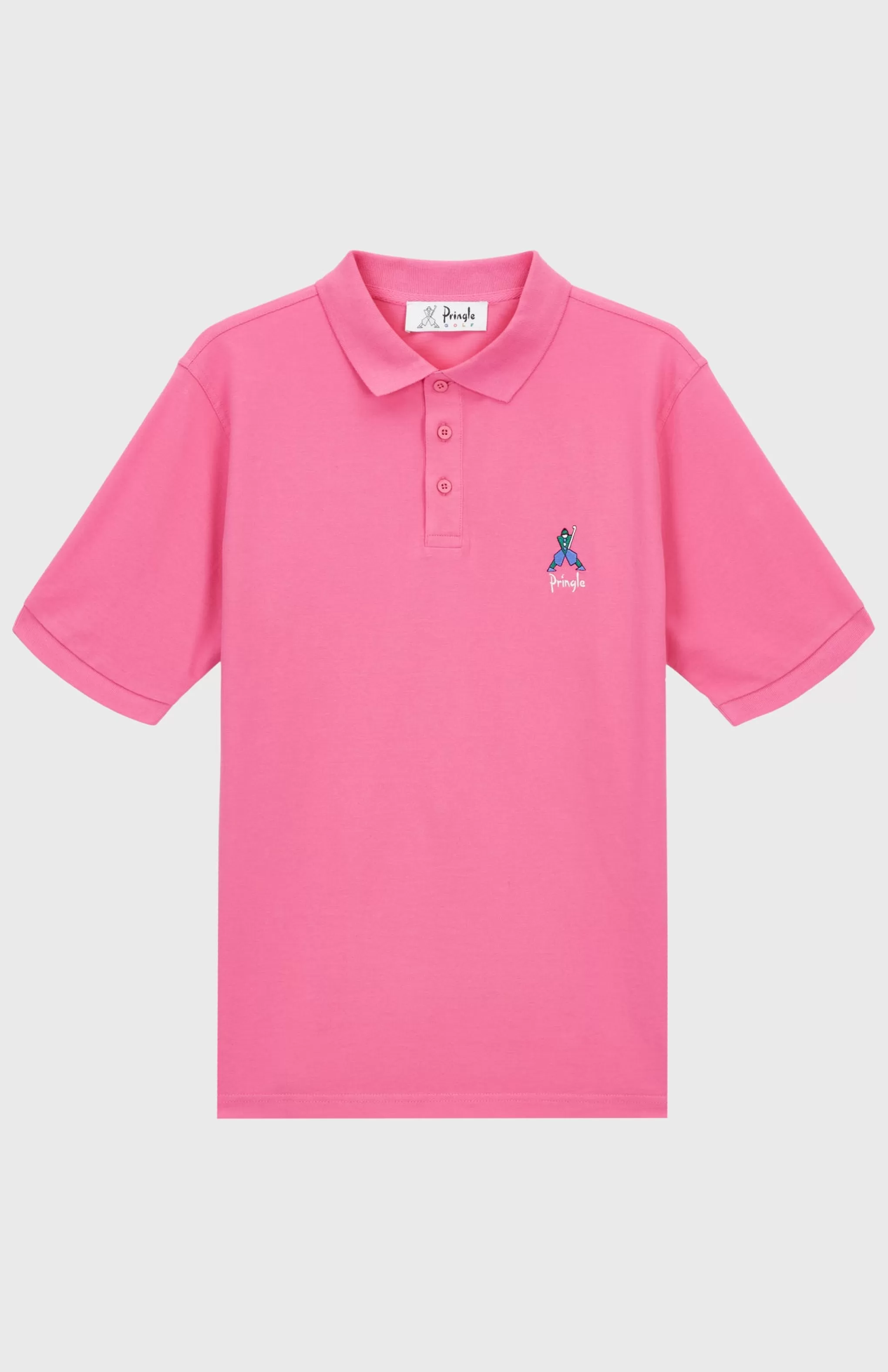 Cheap Geometric George Golf Cotton Polo Shirt In Heather Pink Men Pringle Heritage Unisex Collections