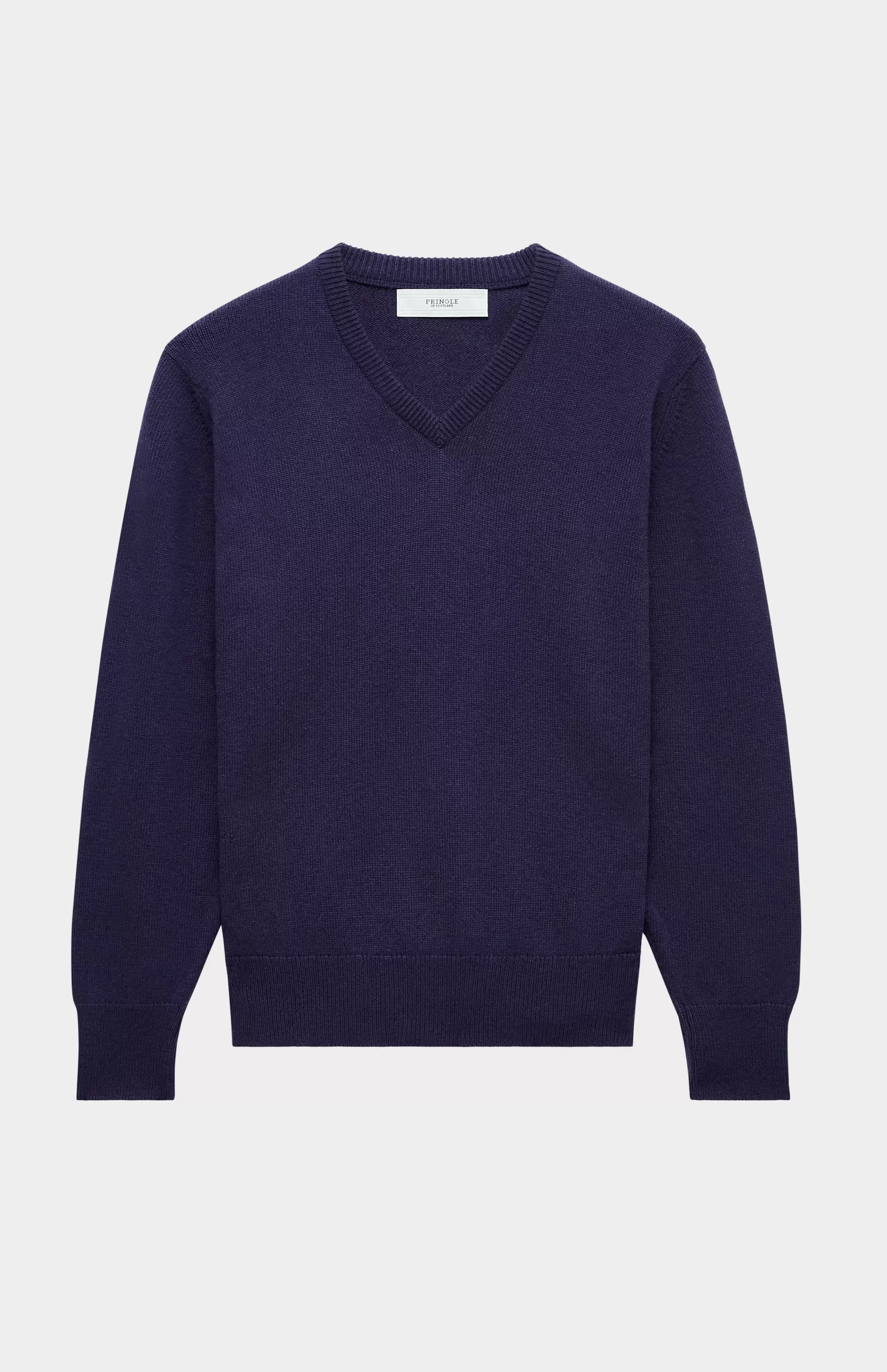 Clearance Mens 4 Ply V Neck Cashmere Jumper In Indigo Men Conscious Collection