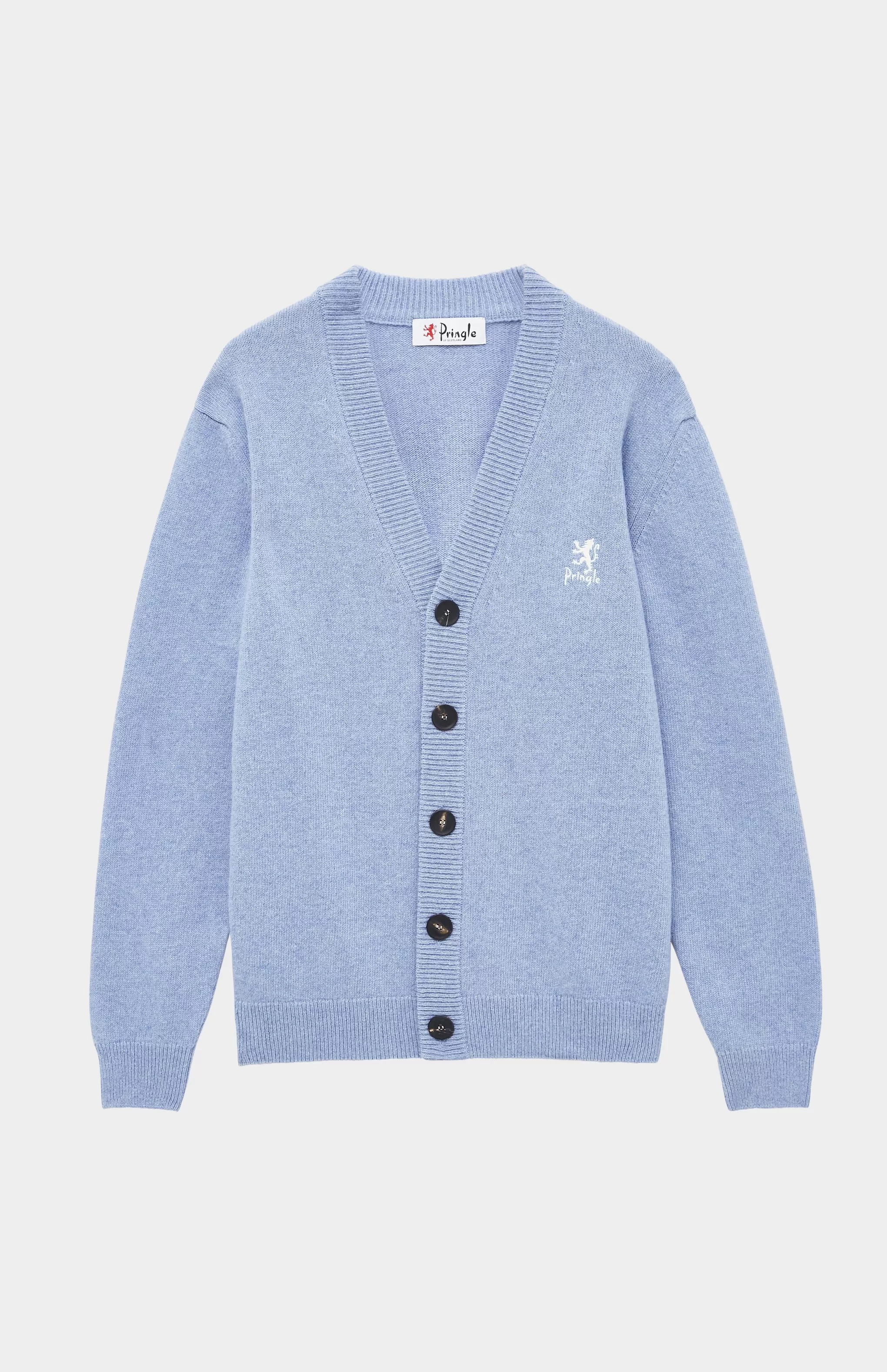 Flash Sale Men's Archive Lambswool Blend Cardigan In Carolina Blue Men V Neck Knits