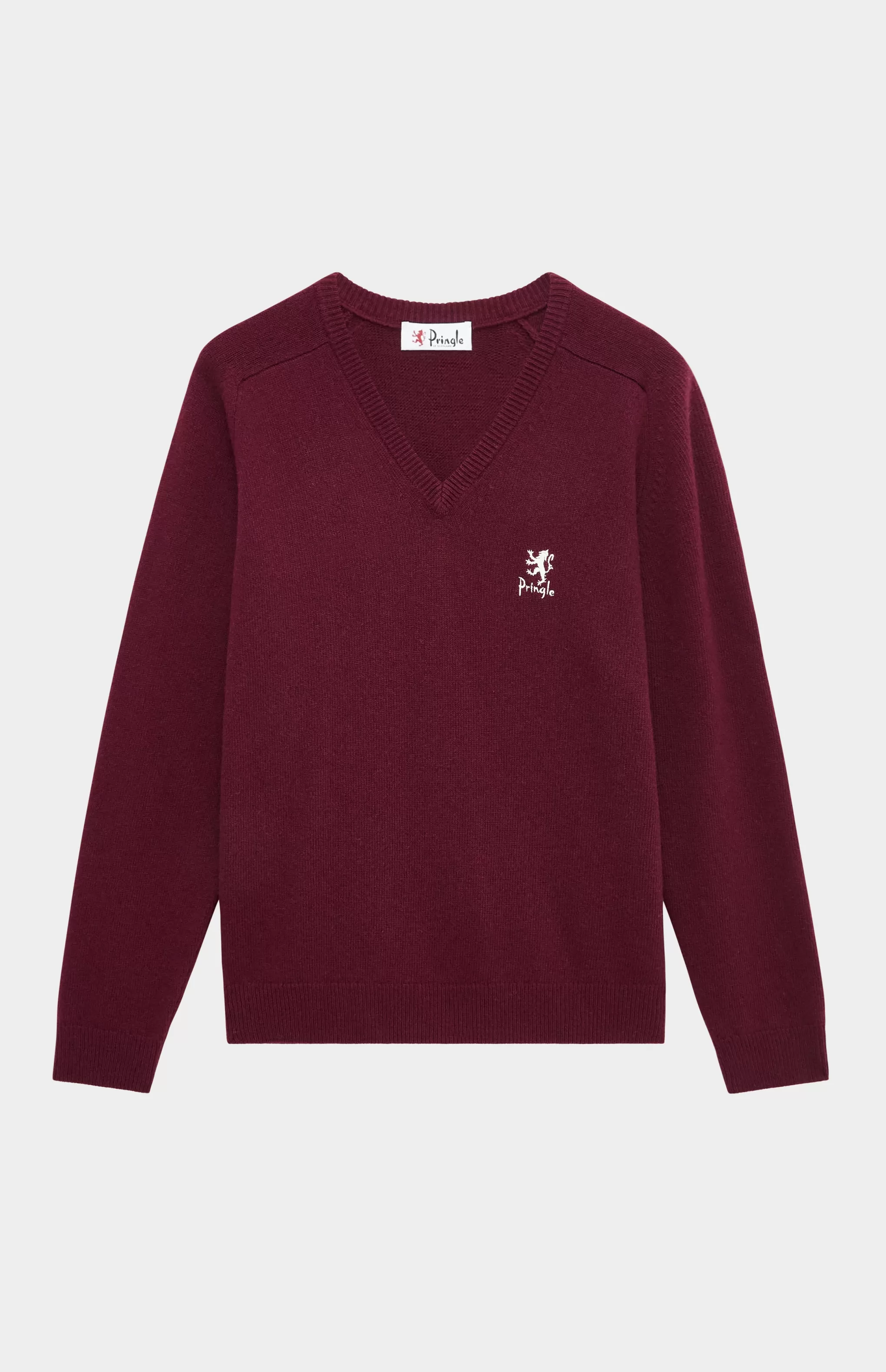 Online Men's Archive V Neck Lambswool Blend Jumper In Claret Men Pringle Heritage Unisex Collections