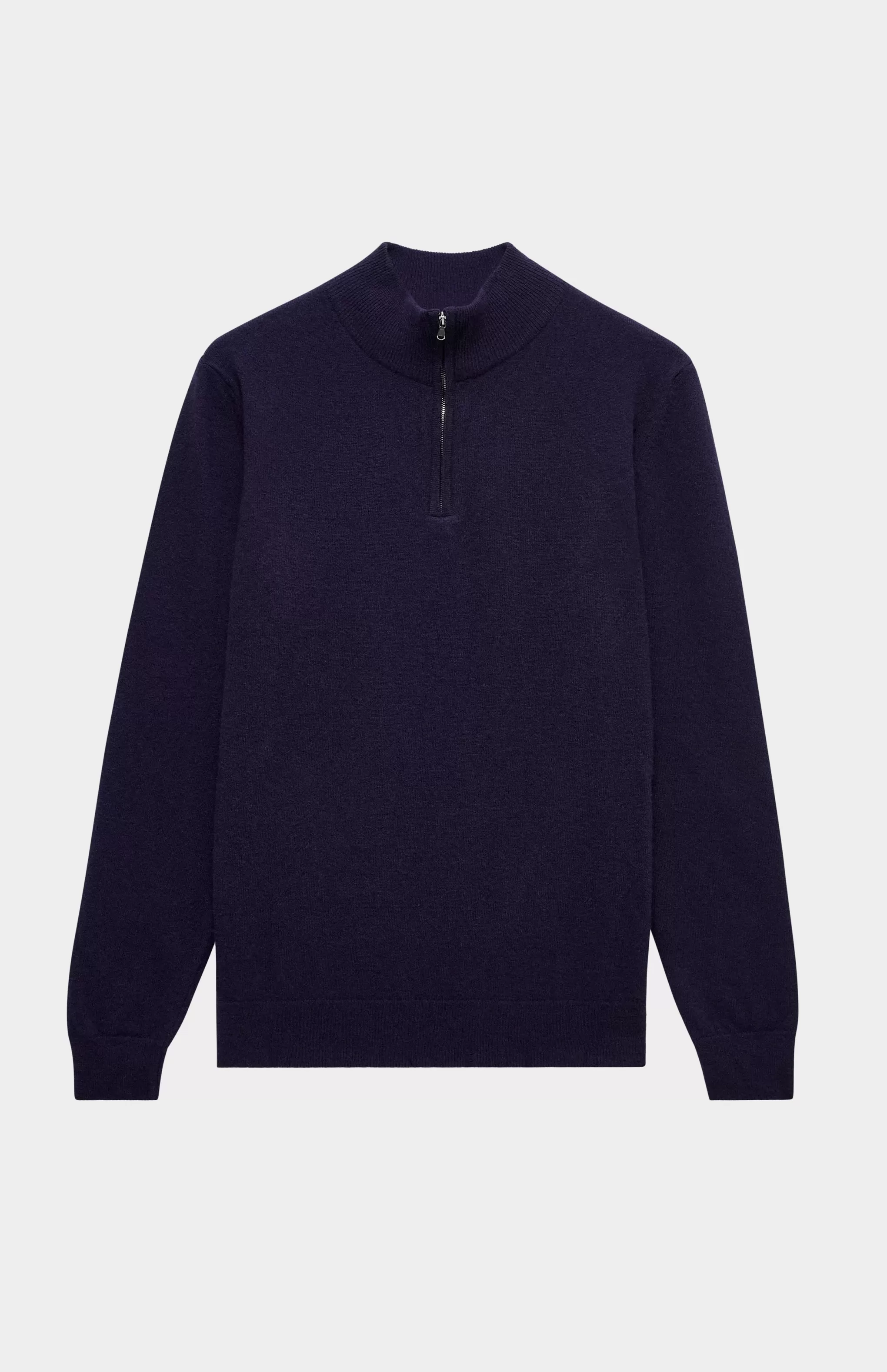 Discount Men's Half Zip Merino Cashmere Blend Jumper In Ink Men Cashmere