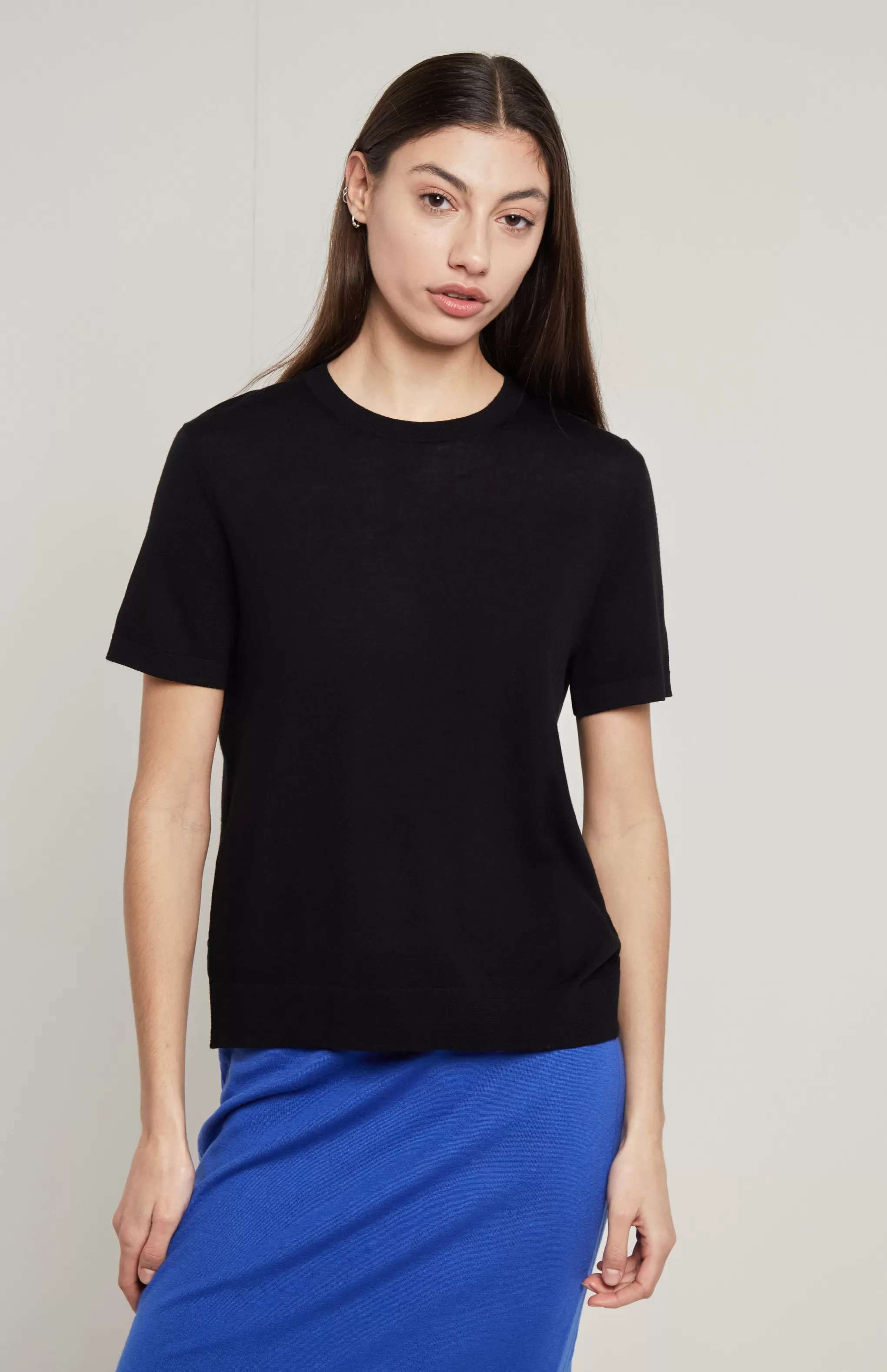 Fashion Merino T-Shirt In Black Men/Women Merino