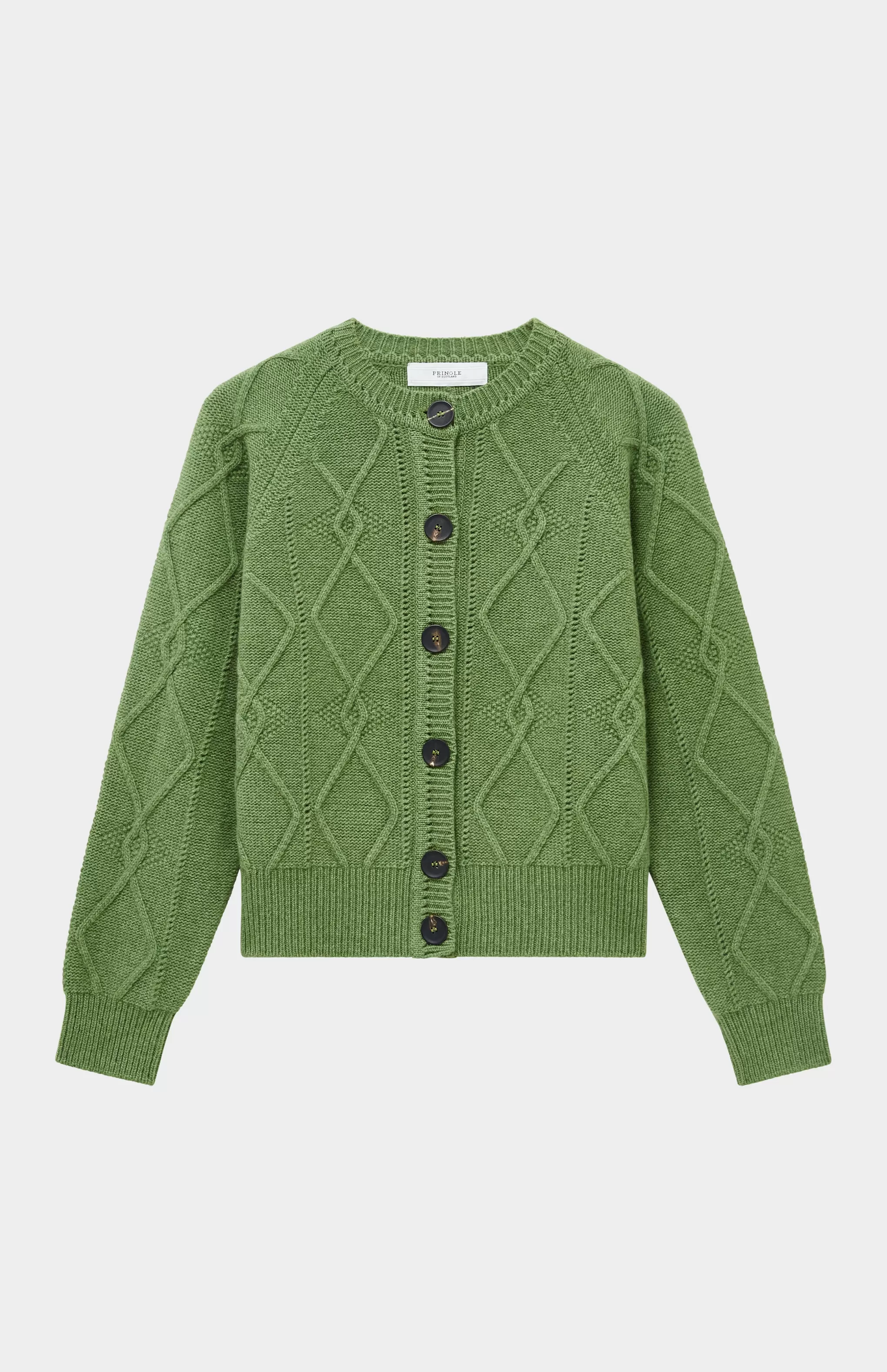 New Multi Texture Cashmere Blend Cardigan In Wood Sage Men/Women Medium Weight Knits