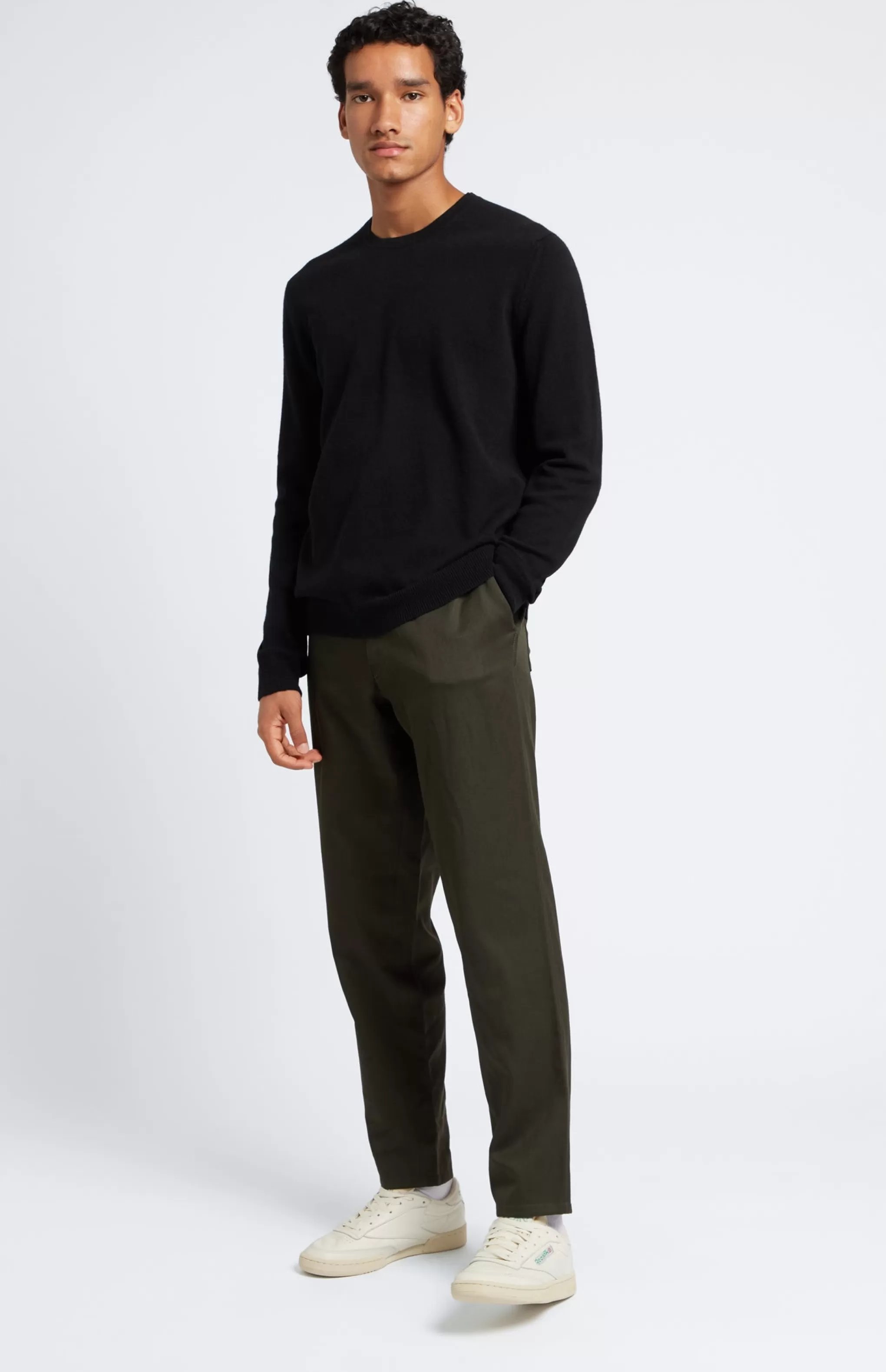 Store Scottish Cashmere Jumper In Black Men Classic Cashmere