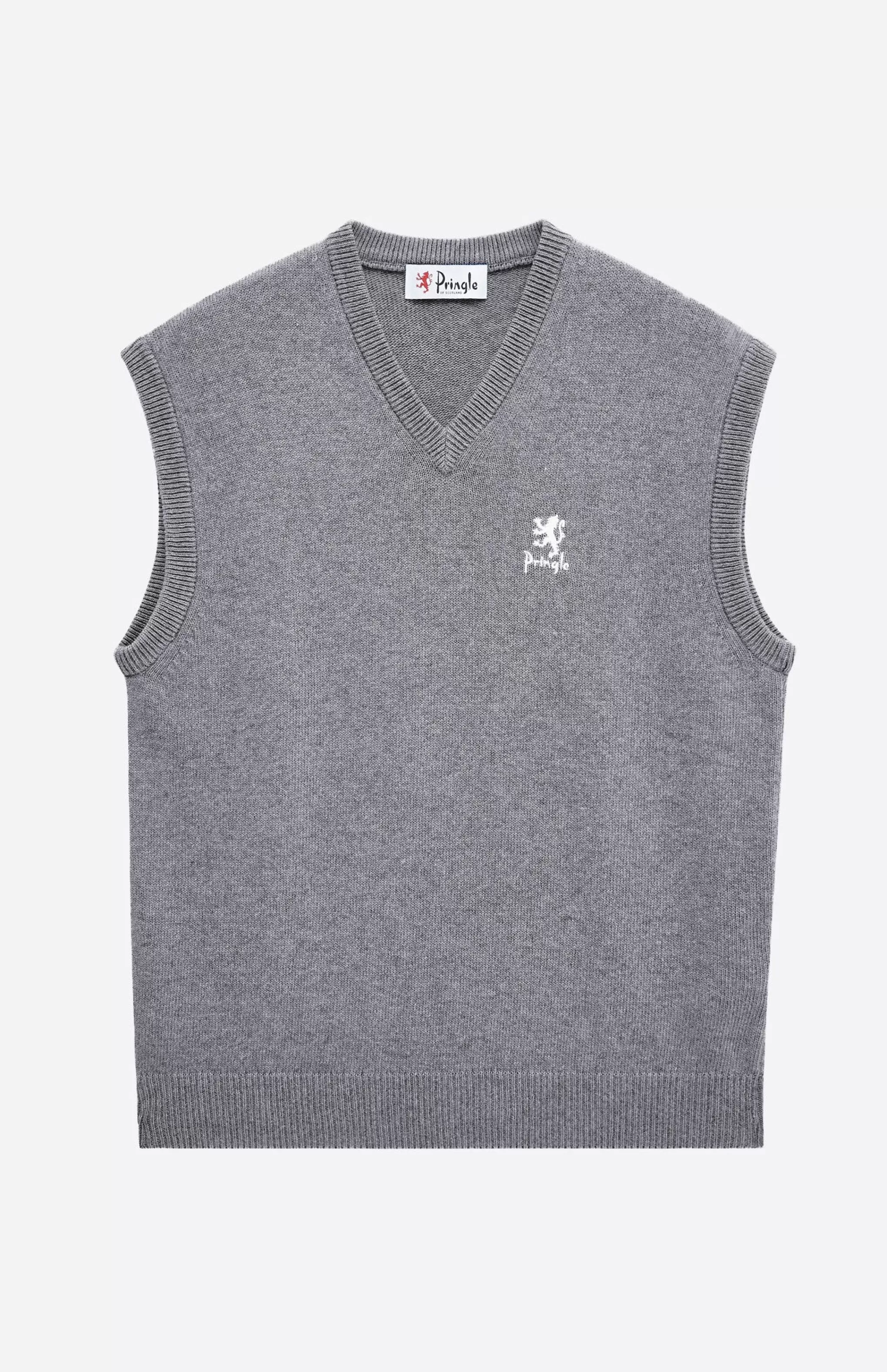 Sale Unisex Archive Lambswool Blend Vest In Grey Marl Men Lambswool