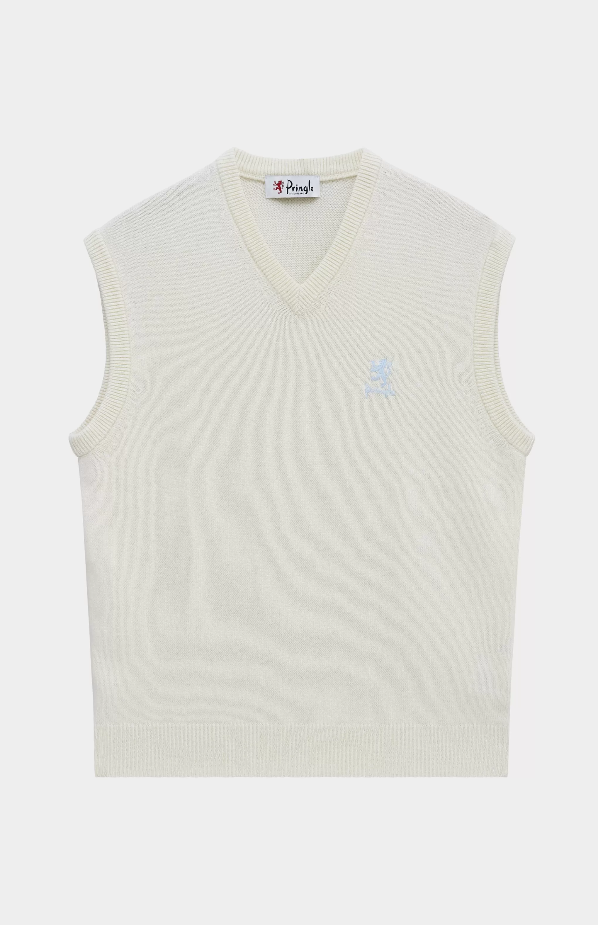 Shop Unisex Archive Lambswool Blend Vest In Ivory Men Pringle Heritage Unisex Collections