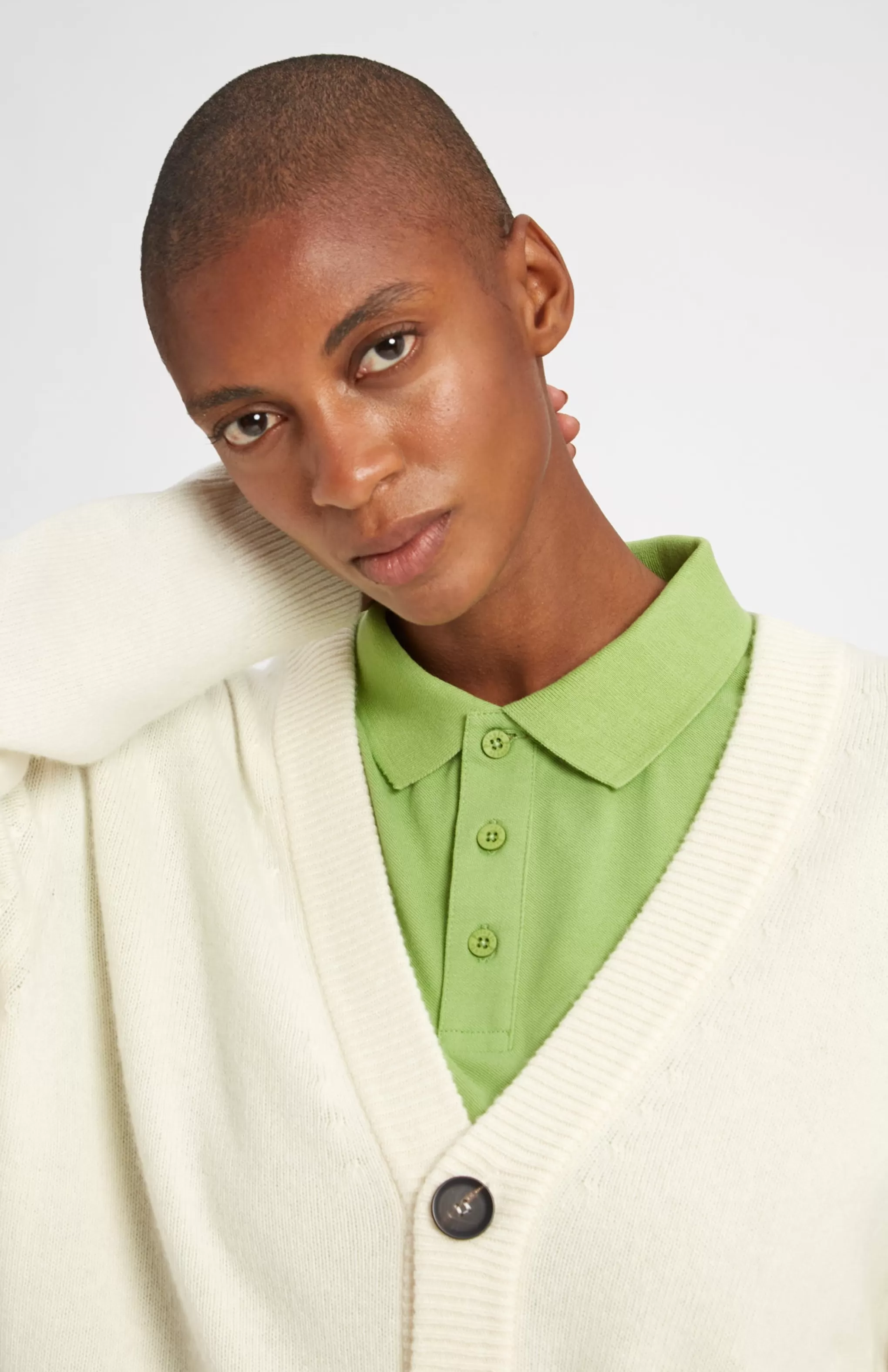 Best Sale Women's Archive Lambswool Blend Cardigan In Ivory Men/Women Medium Weight Knits