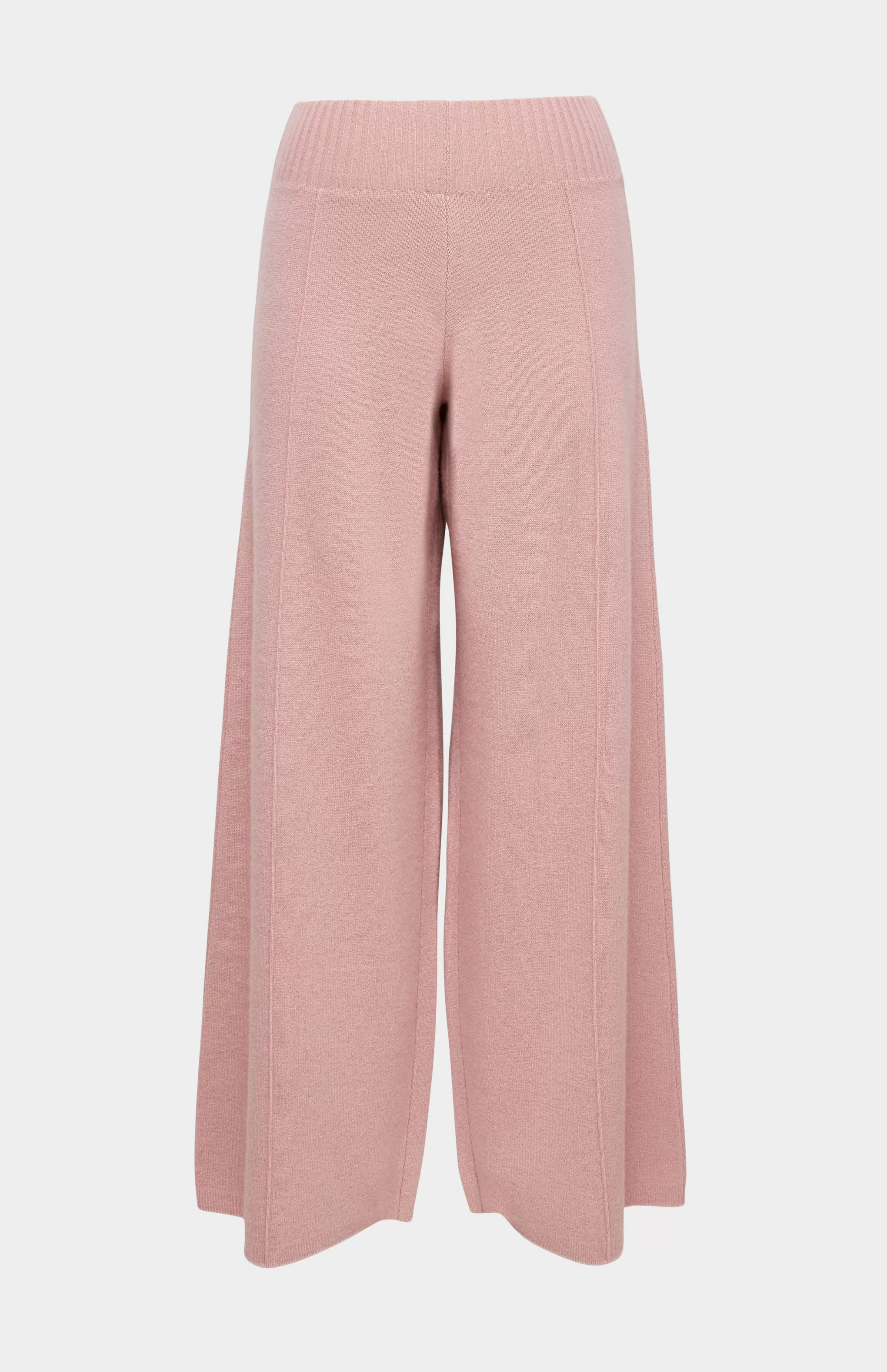 Fashion Women's Cashmere Blend Trousers In Dusty Pink Men/Women Medium Weight Knits