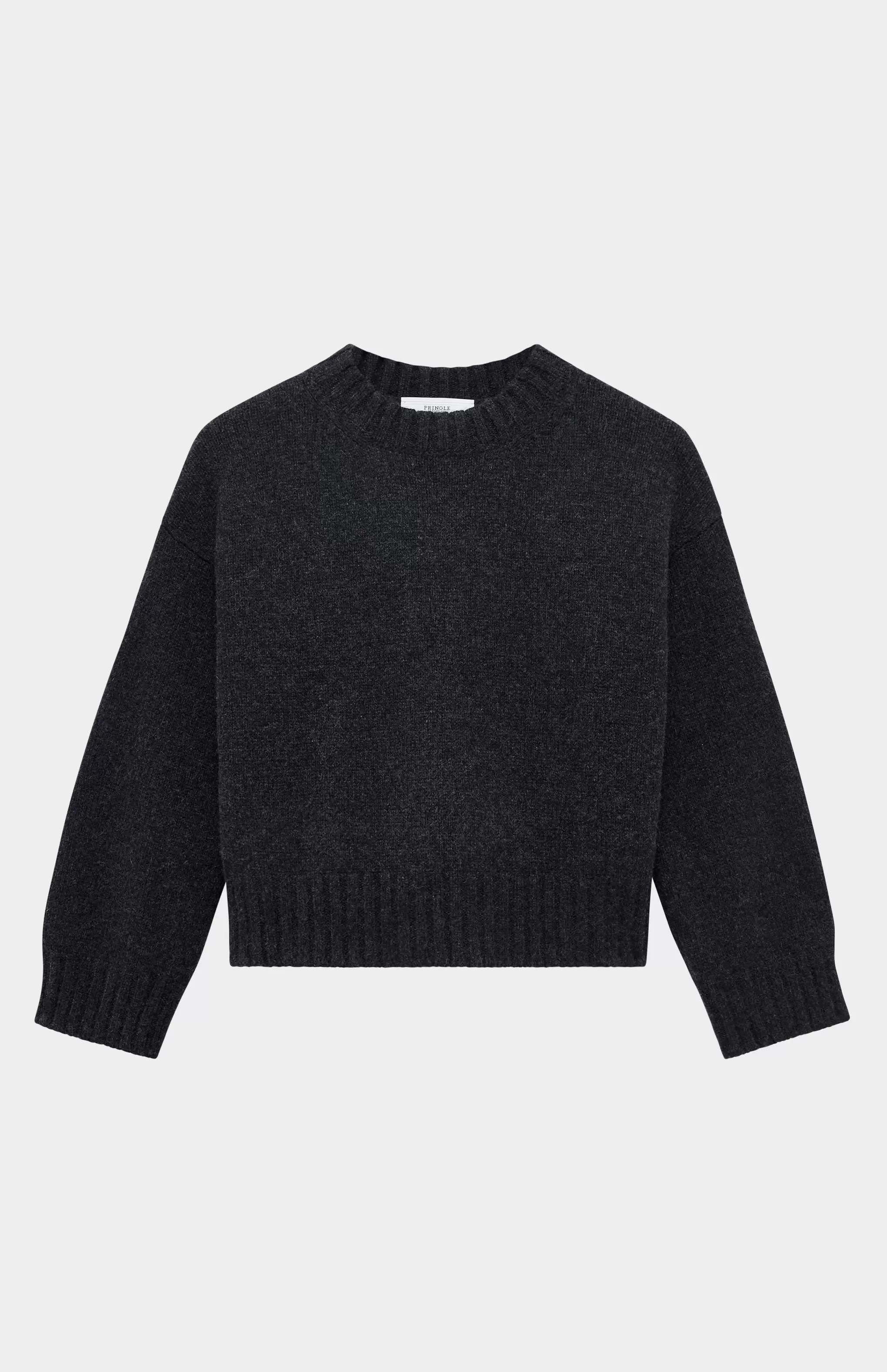Best Sale Women's Cropped Round Neck Cosy Cashmere Jumper In Charcoal Men/Women Cashmere