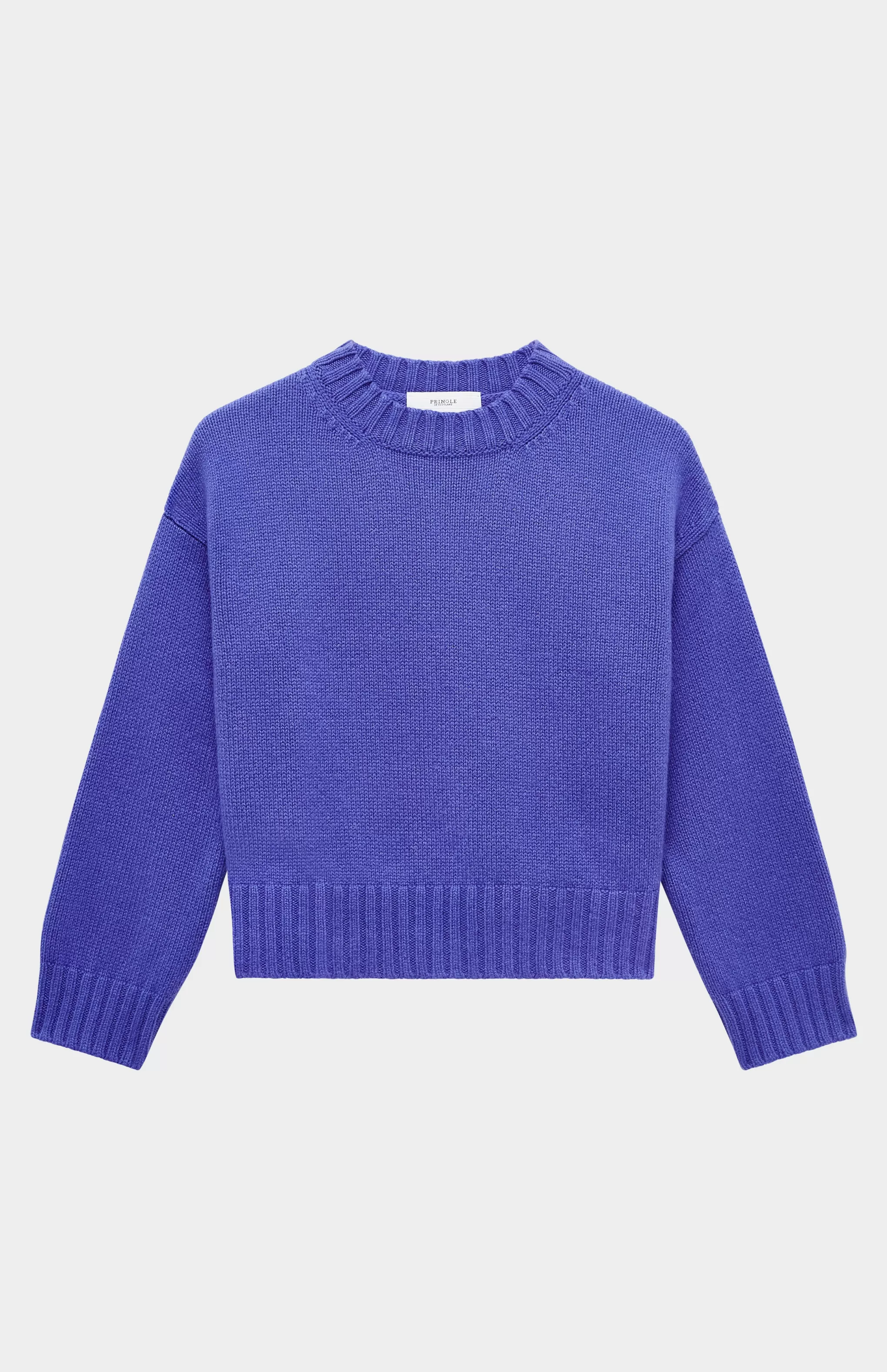 Fashion Women's Cropped Round Neck Cosy Cashmere Jumper In Lavender Blossom Men/Women Cashmere