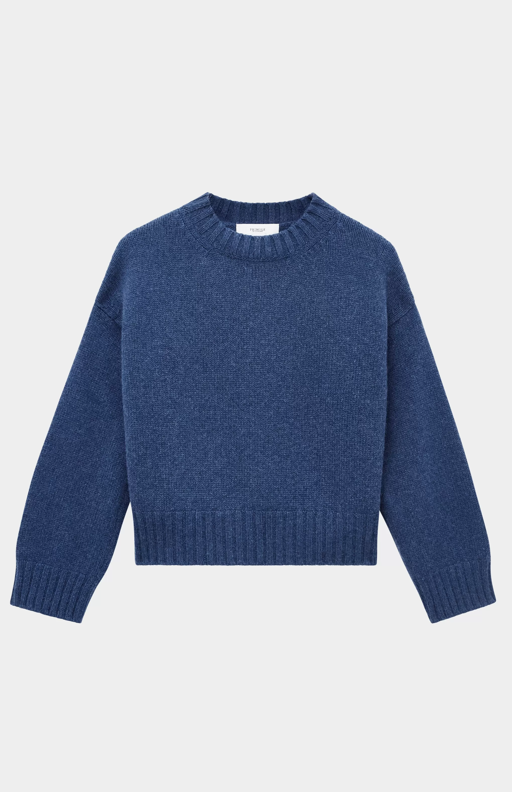 Best Women's Cropped Round Neck Cosy Cashmere Jumper In Night Sky Men/Women Gifts For Women