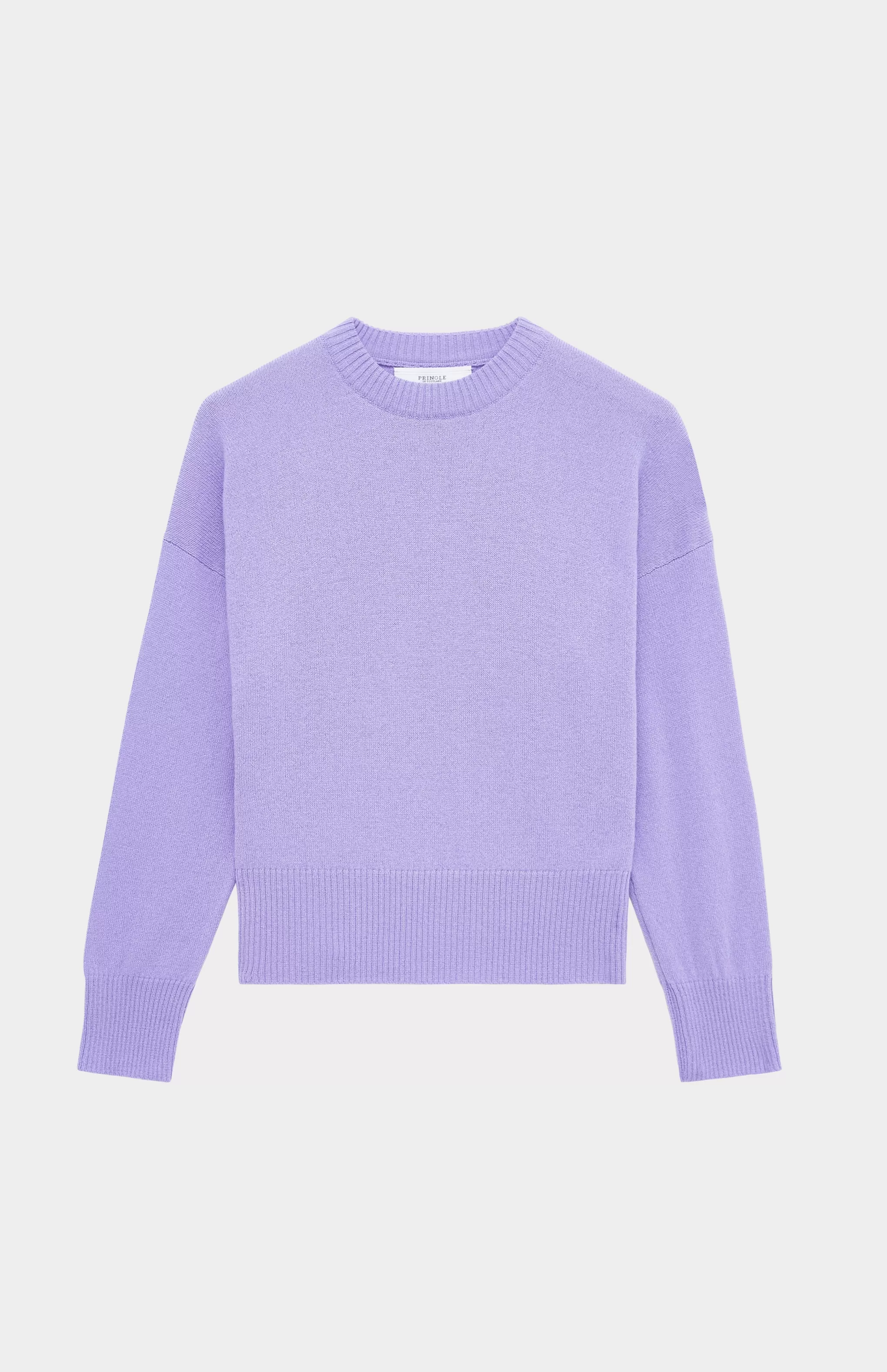 Discount Women's Lightweight Round Neck Cashmere Jumper In Lavender Blossom Men/Women Light Weight Knits