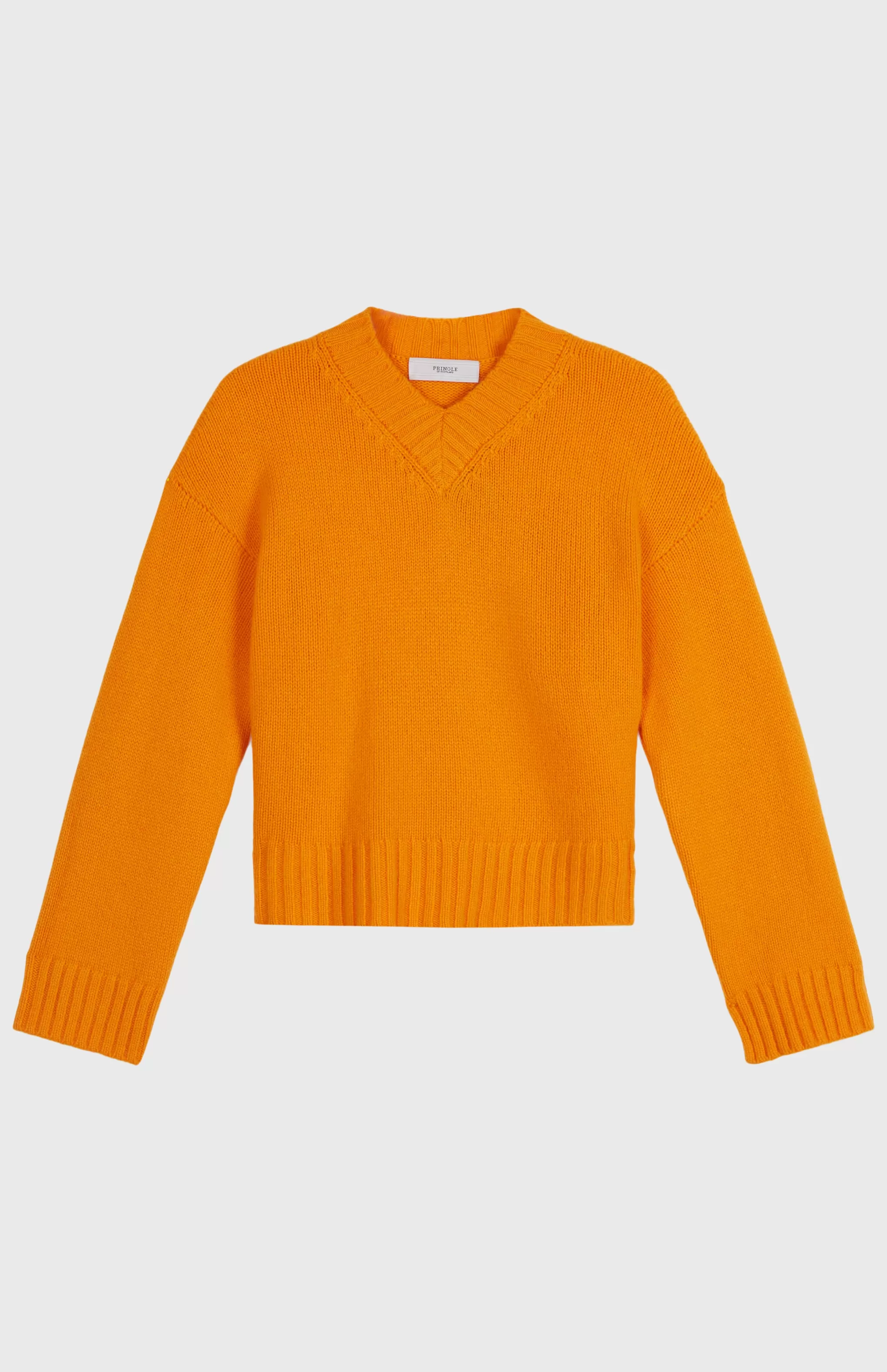Discount Women's V Neck Cosy Cashmere Jumper In Orange Men/Women Gifts For Women