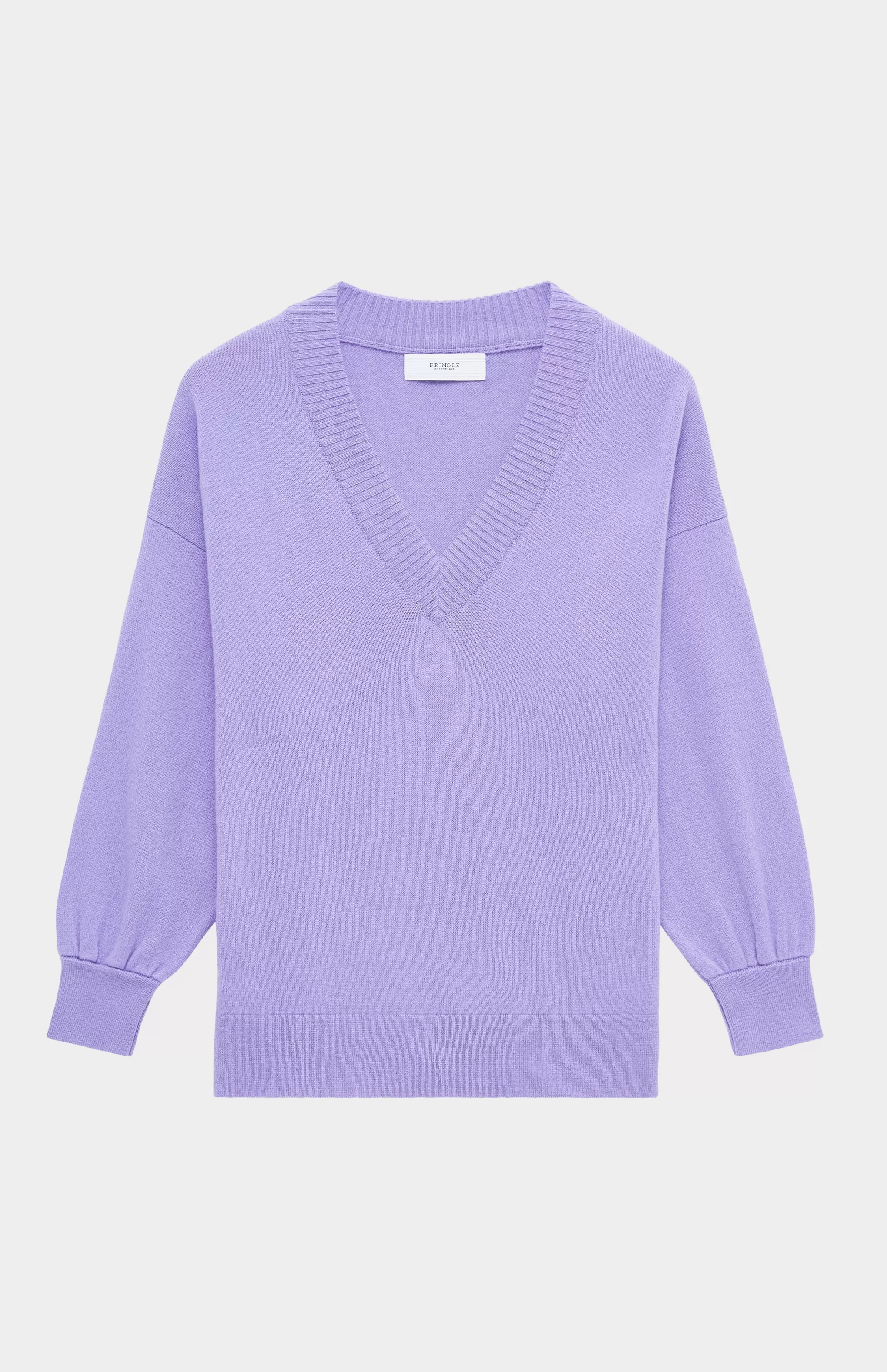 Best Women's V Neck Lightweight Cashmere Jumper In Lavender Blossom Men/Women Made in Scotland
